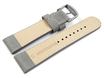 Bracelet de montre - buffle deau - à rivets - gris...