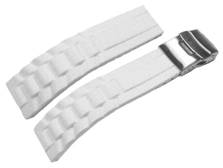 Bracelet montre - silicone - Modèle Vague - blanc