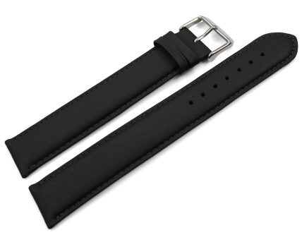 Bracelet de montre cuir de veau lisse noir EXTRA LONG XXL...