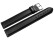 Bracelet de montre cuir de veau lisse noir EXTRA LONG XXL 18mm 20mm 22mm