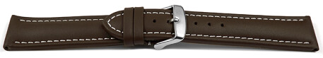 Bracelet montre changement rapide cuir lisse marron foncé wN 18mm 20mm 22mm 24mm 26mm