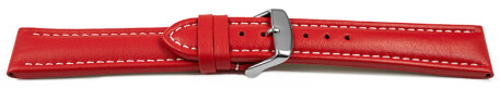 Bracelet montre changement rapide cuir lisse rouge wN 18mm 20mm 22mm 24mm 26mm