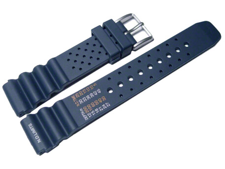 Bracelet en PVC - pour les montres de plongées -bleu