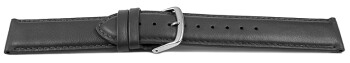 Bracelet montre gris foncé cuir de veau sans rembourrage souple 12-28 mm