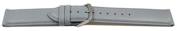 Bracelet montre gris clair cuir de veau sans rembourrage souple 12-28 mm