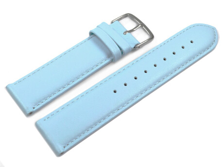 Bracelet montre Bleu glacé cuir de veau sans...