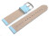 Bracelet montre Bleu glacé cuir de veau sans rembourrage souple 12-28 mm