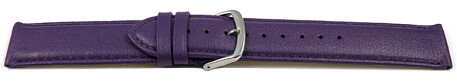 Bracelet montre Aubergine cuir de veau sans rembourrage souple 12-28 mm