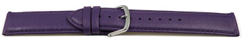 Bracelet montre Aubergine cuir de veau sans rembourrage souple 12-28 mm