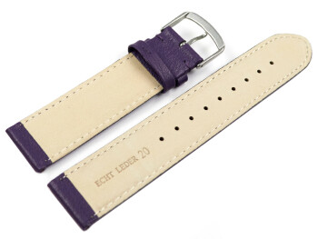 Bracelet montre Aubergine cuir de veau sans rembourrage...