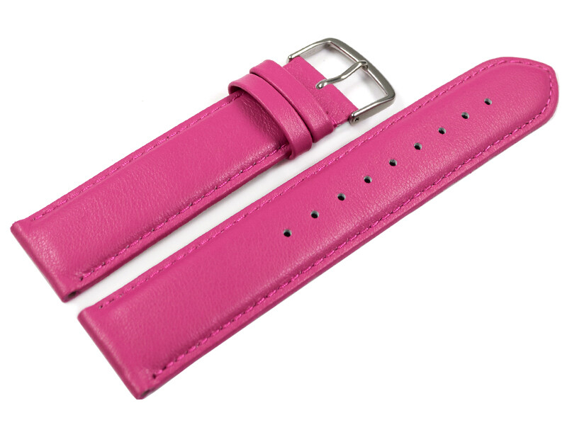Bracelet De Montre En Cuir De Veau Rose - Watchband Berlin - Largeurs De 12 à 28mm - Longueur Standard M - Neuf Avec étiquettes