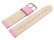 Bracelet montre rose cuir de veau sans rembourrage souple 12-28 mm