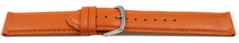 Bracelet montre orange cuir de veau sans rembourrage souple 12-28 mm