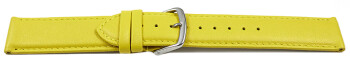 Bracelet montre jaune cuir de veau sans rembourrage souple 12-28 mm