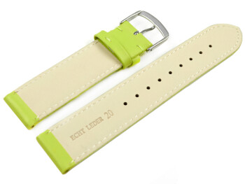 Bracelet montre lime cuir de veau sans rembourrage souple 12-28 mm