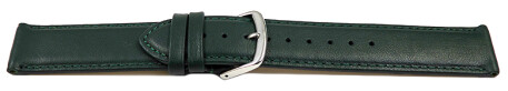 Bracelet montre vert foncé cuir de veau sans rembourrage souple 12-28 mm