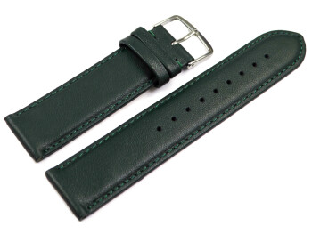 Bracelet montre vert foncé cuir de veau sans...