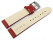 Bracelet de montre - cuir de veau - grain croco - rouge