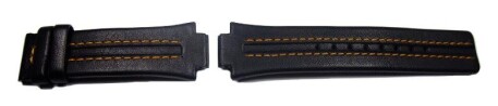 Bracelet montre Festina F16280/F16185,cuir,noir-couture orange