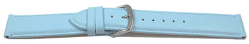 Bracelet montre à dégagement rapide cuir veau de qualité supérieur souple Bleu glacé