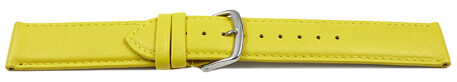 Bracelet montre à dégagement rapide cuir veau de qualité supérieur souple jaune