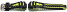 Bracelet montre Casio p. G-7710C, G-7710C-3, résine bleu foncé, 2 bandes vertes