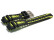 Bracelet montre Casio p. G-7710C, G-7710C-3, résine bleu foncé, 2 bandes vertes