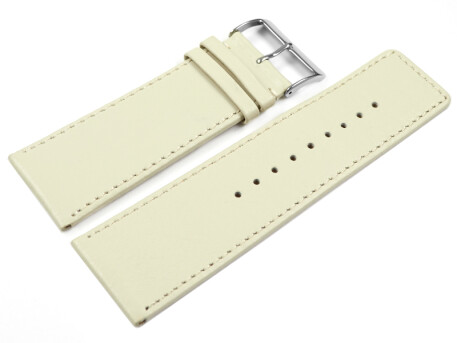 Bracelet de montre cuir de veau lisse Creme 30mm