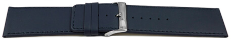 Bracelet de montre cuir de veau lisse bleu foncé 30mm