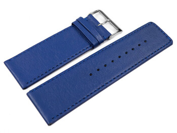 Bracelet de montre cuir de veau lisse bleu 30mm