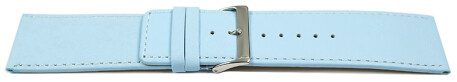 Bracelet de montre cuir de veau lisse Bleu glacé 30mm