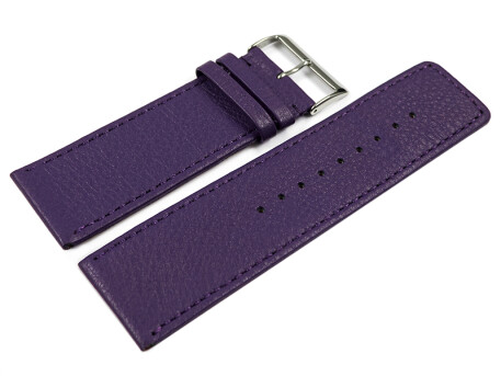 Bracelet de montre cuir de veau lisse Aubergine 30mm