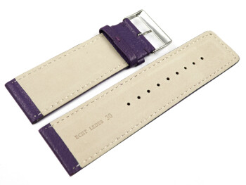 Bracelet de montre cuir de veau lisse Aubergine 30mm