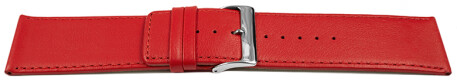 Bracelet de montre cuir de veau lisse rouge 30mm
