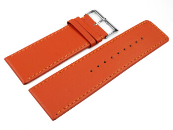 Bracelet de montre cuir de veau lisse orange 30mm