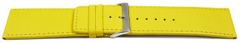 Bracelet de montre cuir de veau lisse jaune 30mm
