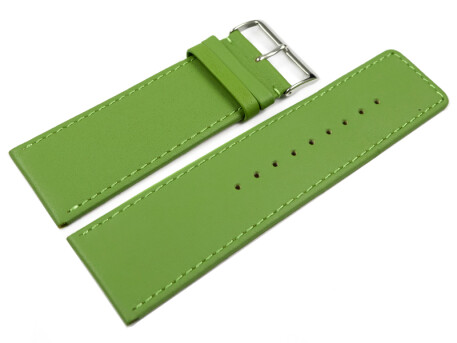 Bracelet de montre cuir de veau lisse Vert pomme 30mm