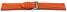Bracelet montre dégagement rapide cuir lisse orange wN 18mm 20mm 22mm 24mm 26mm