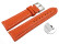 Bracelet montre dégagement rapide cuir lisse orange wN 18mm 20mm 22mm 24mm 26mm