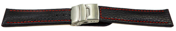 Bracelet de montre cuir de veau grainé noir rN 18mm 20mm 22mm 24mm 26mm