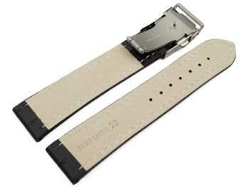 Bracelet montre boucle déployante veau grain croco...