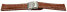 Bracelet montre boucle déployante veau grain croco marron clair wN 18mm 20mm 22mm 24mm 26mm