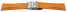 Bracelet montre boucle déployante veau grain croco orange 18mm 20mm 22mm 24mm 26mm