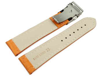 Bracelet montre boucle déployante veau grain croco...