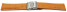 Bracelet montre boucle déployante veau grain croco orange wN 18mm 20mm 22mm 24mm 26mm