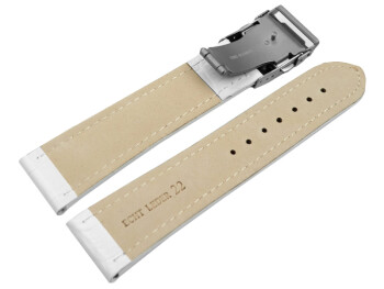 Bracelet montre boucle déployante veau grain croco...