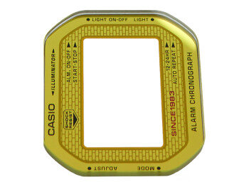 Verre de remplacement Casio G-Shock DW-5035E-7 Verre de montre avec bord doré