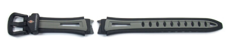 Bracelet montre Casio p. CHF-100-1, CHF-100J-1, résine,noire et grise