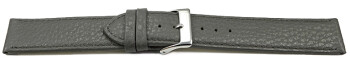 Bracelet montre cuir souple grainé gris foncé 12mm 14mm 16mm 18mm 20mm 22mm