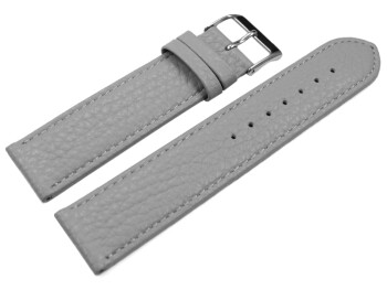Bracelet montre cuir souple grainé gris clair 12mm 14mm 16mm 18mm 20mm 22mm